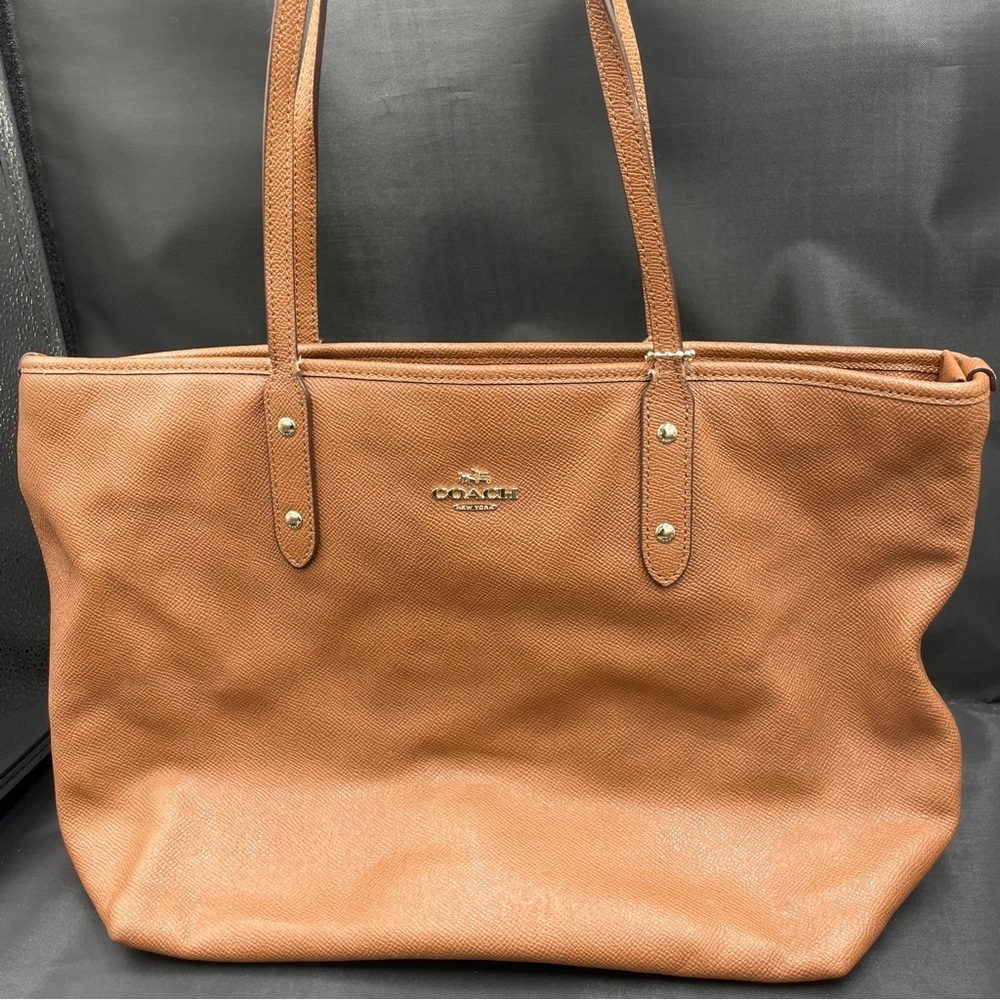 Coach Tan Leather City Zip Tote Bag